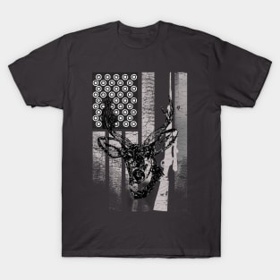 American Flag Hunting Deer T-Shirt